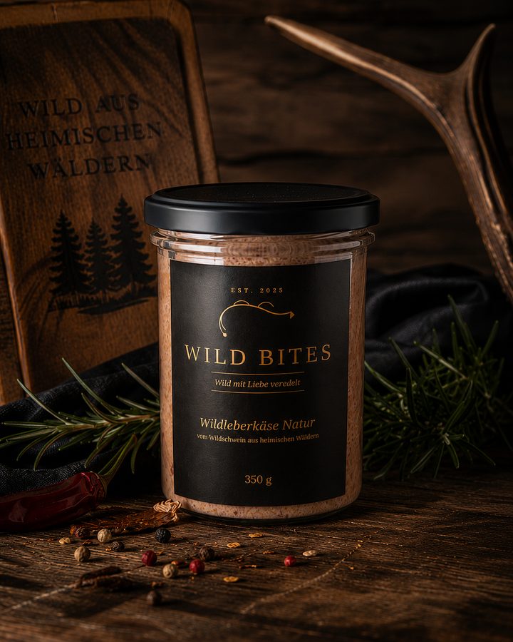 Wild Bites Wildleberkäse Natur im Glas, 350 g
