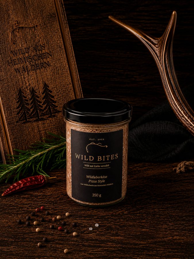 Wild Bites Wildleberkäse Pizza Style im Glas, 350 g